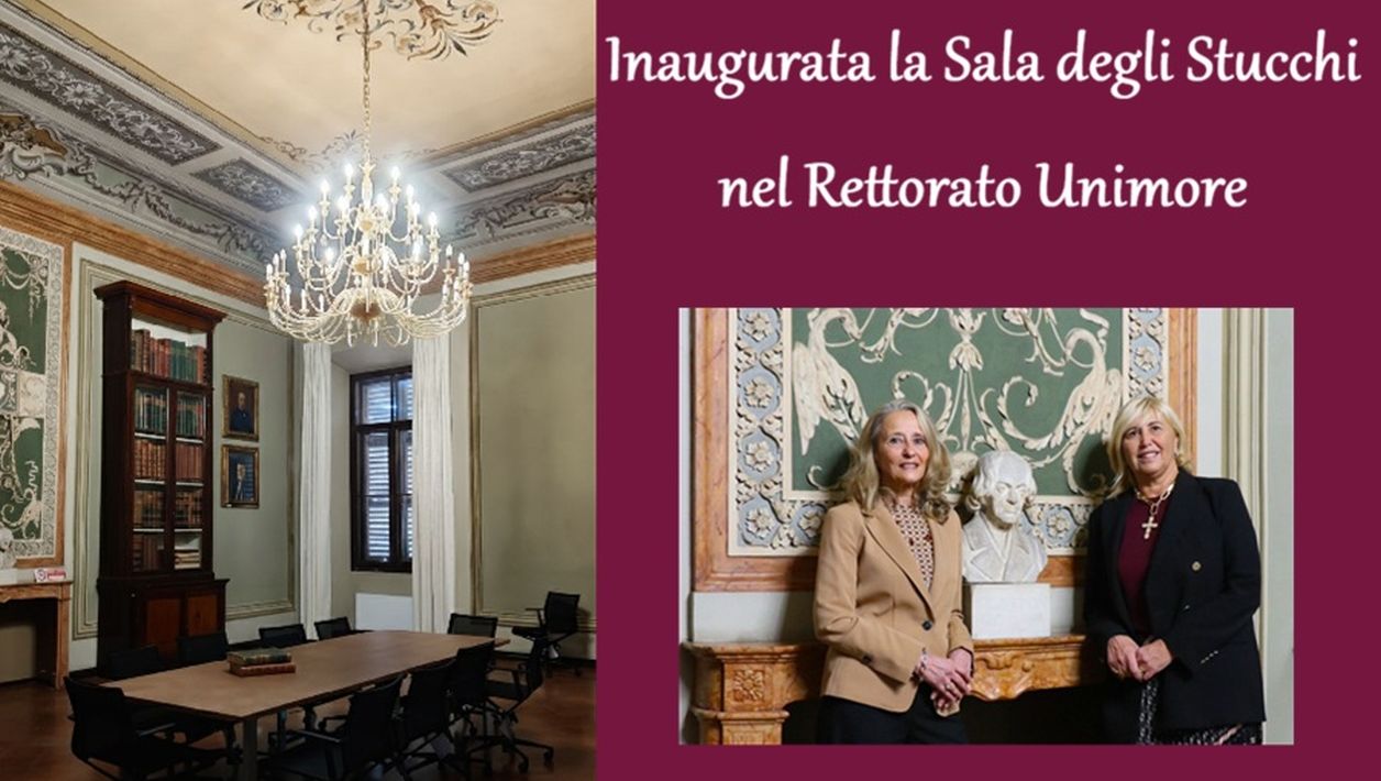 Riapre la storica Sala degli Stucchi nel Palazzo del Rettorato a Modena Riapre la storica Sala degli Stucchi nel Palazzo del Rettorato a Modena